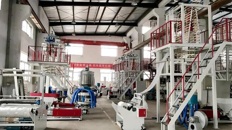 Three Five Layer Coextruding LDPE Film Machine up Rotary Blown Film Machine IBC Thick Film Plastic Extruder