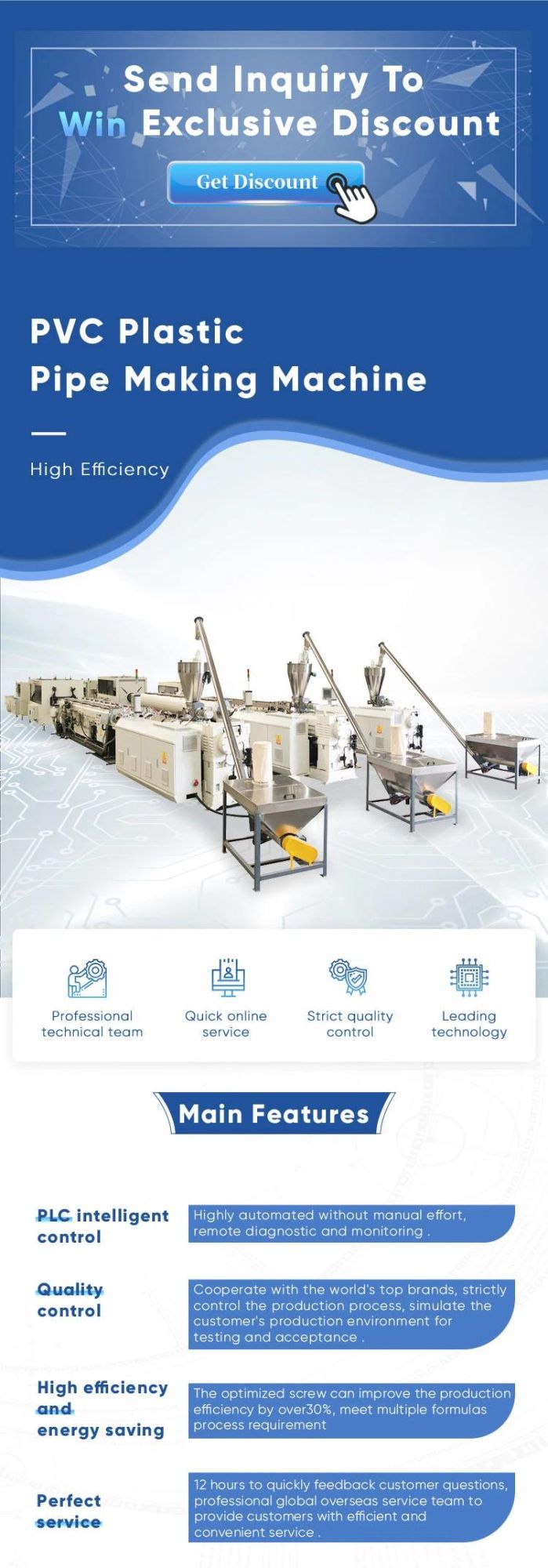 U-PVC Pipe Making 110mm PVC Pipe Extruding Machines