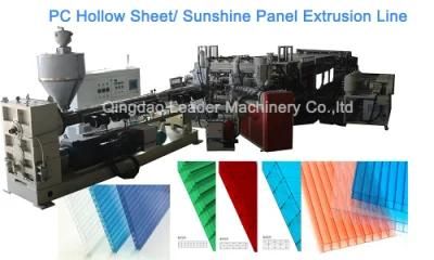 for Bus Stop Roofing Twin Wall PC Hollow Sheet Machinery