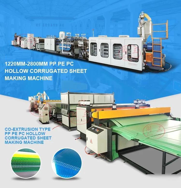 PP Polypropylene Hollow Corrugated Sheet Board Production Machine