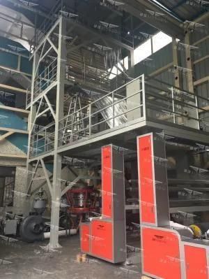 2200mm PE ABC 3 Layers Co-Extrusion Film Blowing Machine with Back to Back Automatic ...