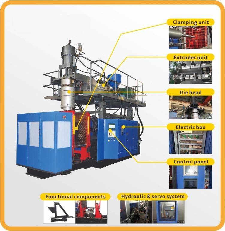 90L-120L Fully Auto Extruder HDPE PP Plastic Container Blowing Molding/Moulding Machine