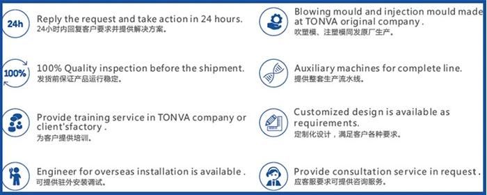 Tonva Plastic Double Ring Loops Drum Barrel Making Extrusion Blow Molding Machine