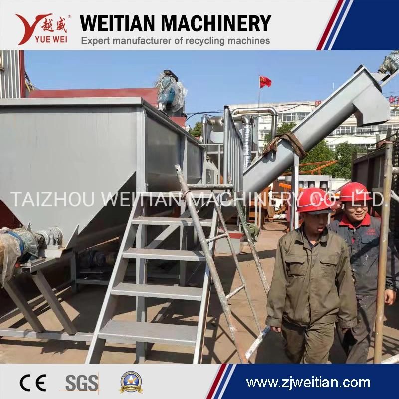 Waste PE PP Pet Milk Bottle Flakes Making Crushing Washing Line Plastic Recycling Machine