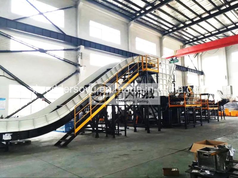 Aluminum Recycling Shredder Plant / Waste Plastic Shredder Plant