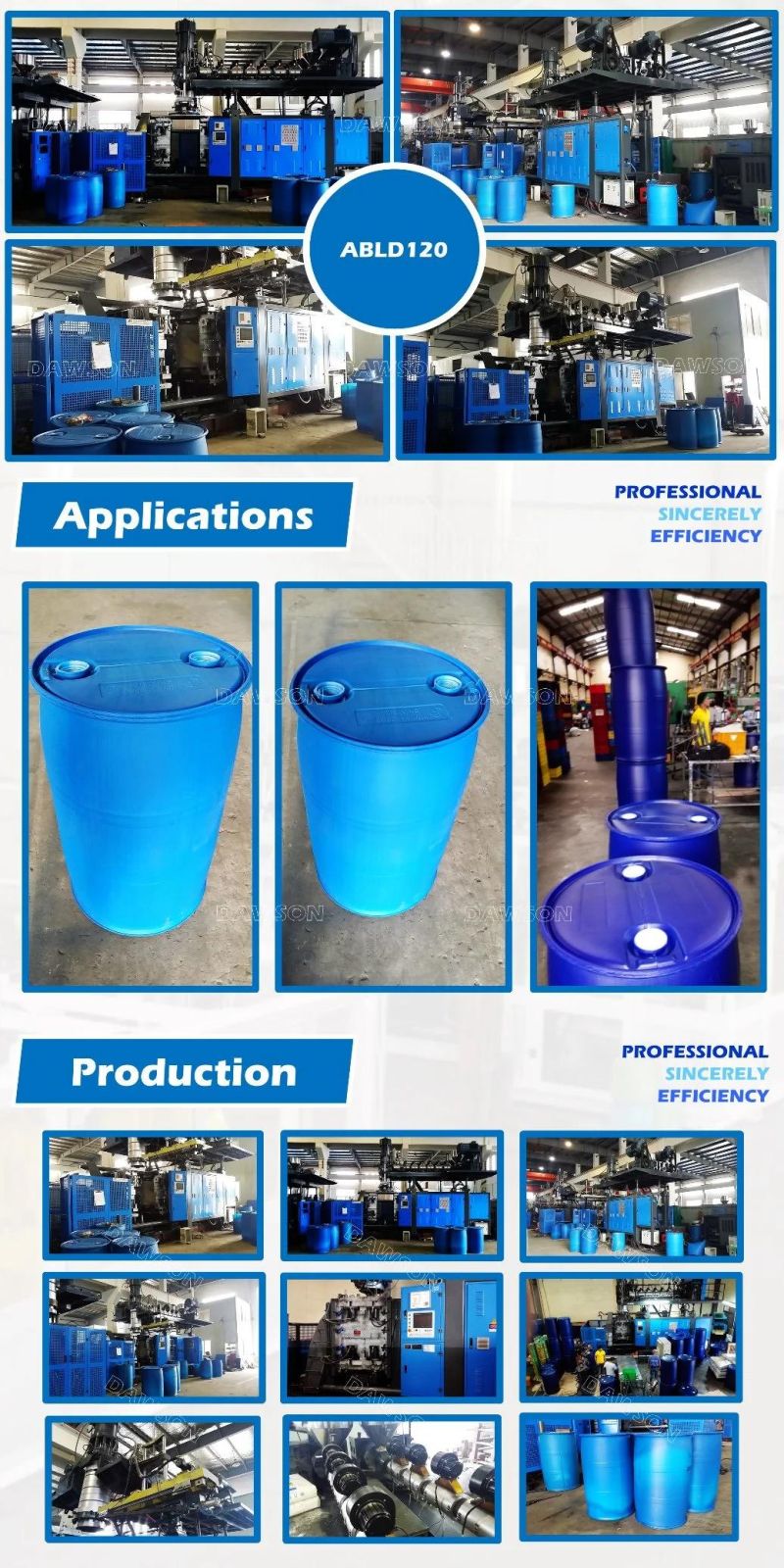 Double L Ring Drums Plastic Blower Machine