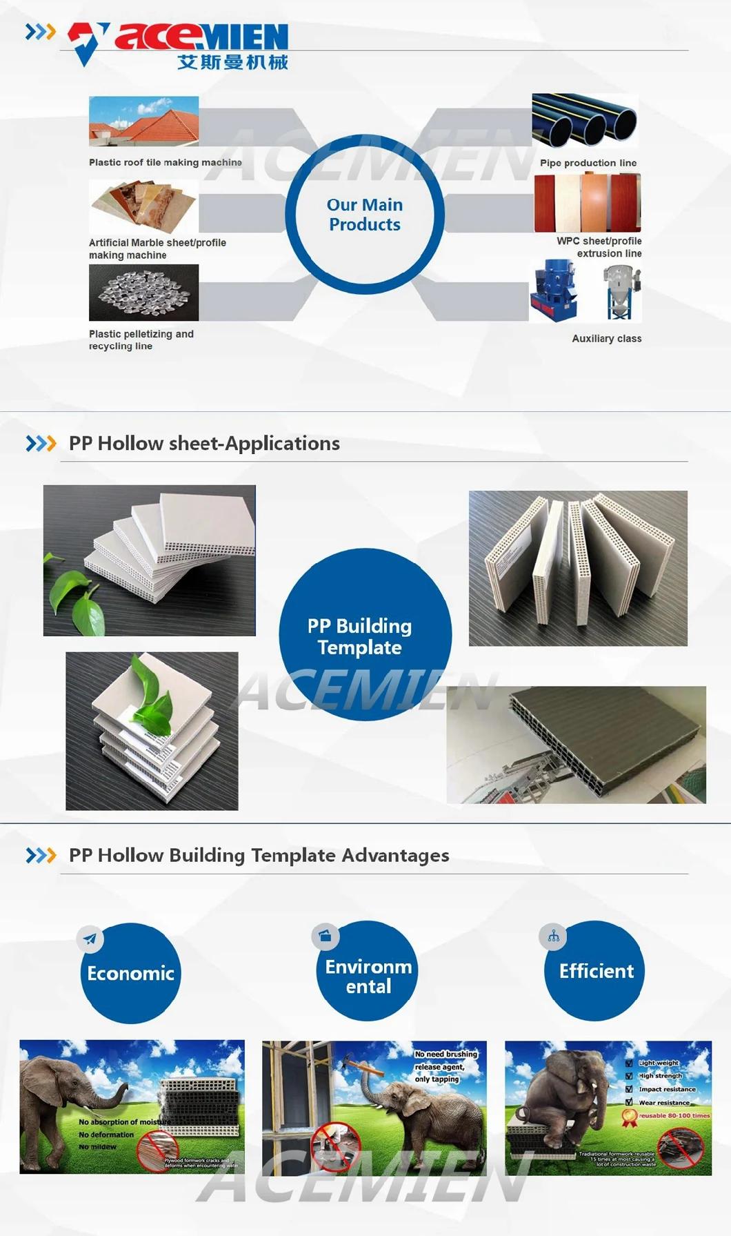 Plywood Laminate Sheets PP Hollow Sheet Making Machine for Constructions Production Machine