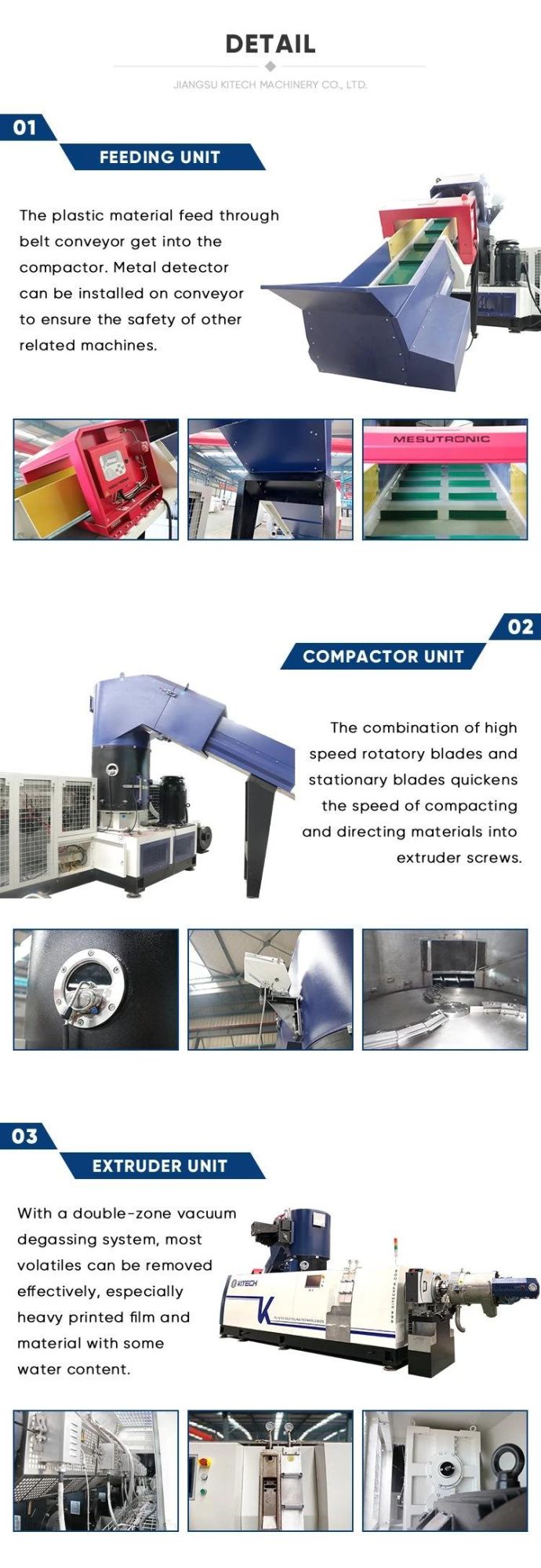 High Quality Production Waste PP PE Plastic Granulator Machine