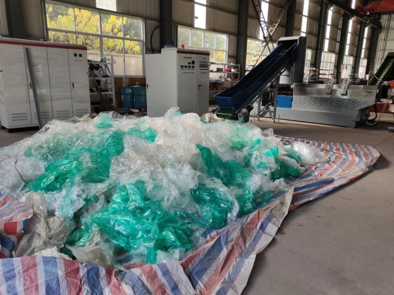 LDPE PP Film Waste Plastic Recycling Granulating Pelletizing Machine