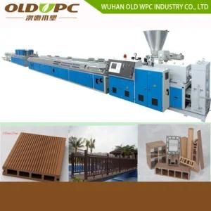 WPC Plastic Indoor Outdoor Wood PE Floor Decking Profile Extrusion Line Plastic Machine