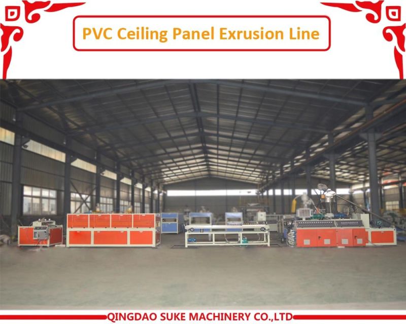 Plastid PVC Bathroom Kitchen Decoration Profile Panel Ceiling Wall Panel Extrusion Making Machine