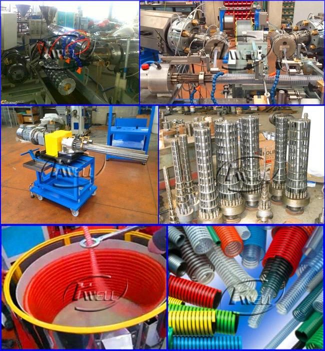 China PVC Spiral Sand Suction Hose Extrusion Machine Production Line
