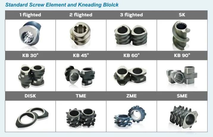 Screw Elements for Jsw Tex200 Twin Screw Extruder Components