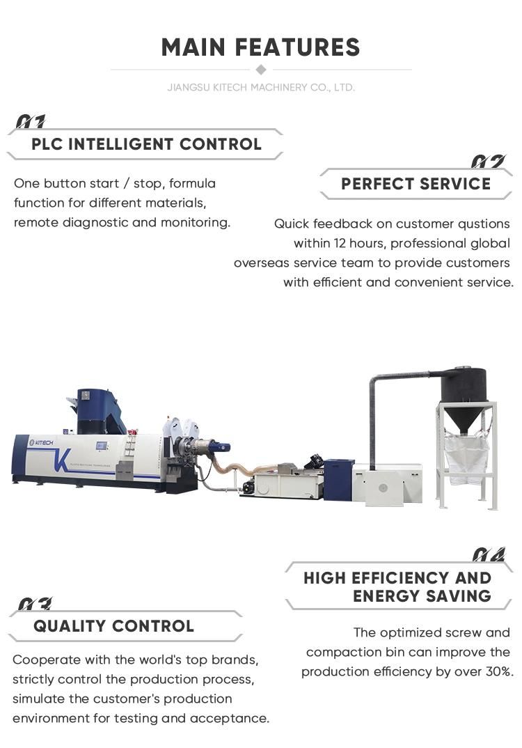 150-250 Kg/H Small Plastic Granulation Machine for PP PE Material