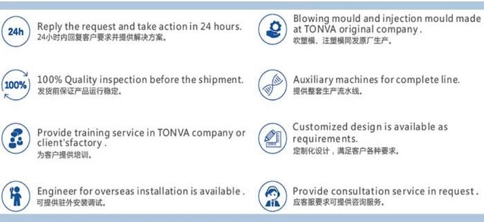 Tonva New Design 5 Liters Plastic Jerrycan Bottle Making Blow Mold Machine