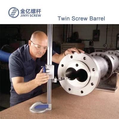 Twin Conical Screw Barrels for Extruder 76mm 92mm L/D Ratio 22 to 36 PVC Tpo