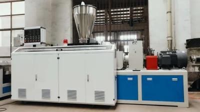 Plastic PVC Powder Conical Double Screw Extruder for Polyvinyl Chloride Pelletizing