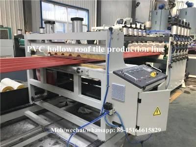Plastic PVC ASA Wave Sheet Production Line with Sjsz80/156 Extruder