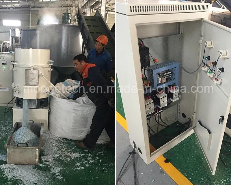 Waste plastic film, woven bags agglomerator /compactor machine