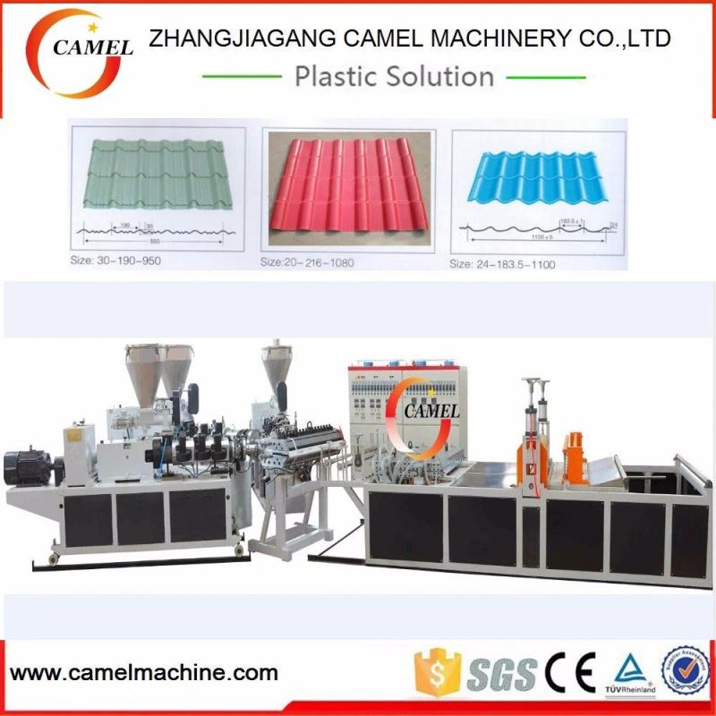 PVC Corrugated Roof Tile Sheet Extruding Machine/Plastic Corrugate Sheet Production Line