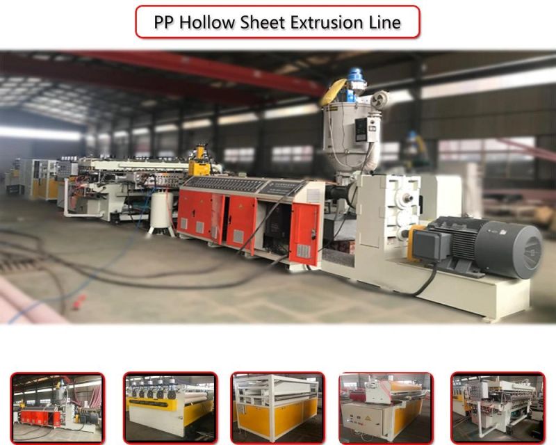 PP PE Hollow Sheet PP Polypropylene Twin Wall Packing Board Making Machine