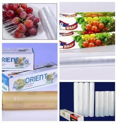 Automatic Food Cling Wrap Rewinder with Labeling and Perforation