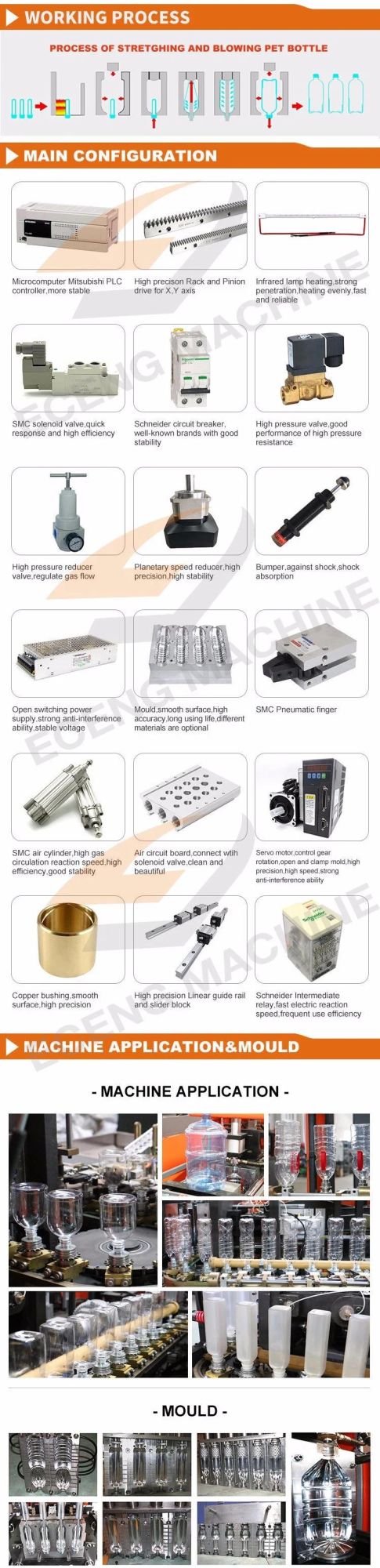 J2 Bottle Blow Moulding Machine with High Output