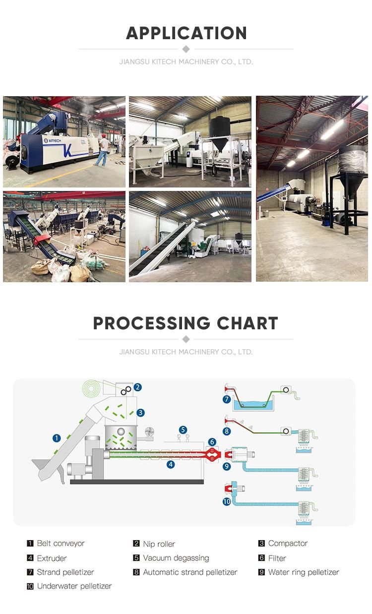 1000kg Plastic Bags Waste PP Plastic Durms Plastic Recycling Pelletizing Machines