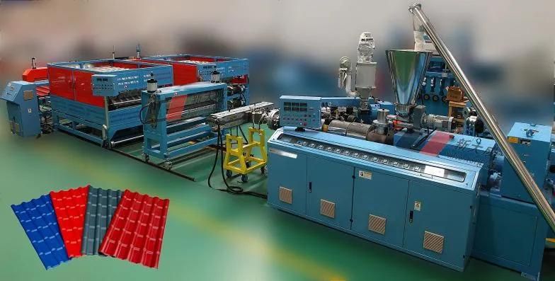 PVC Wave Roof Tile Extruding Production Line