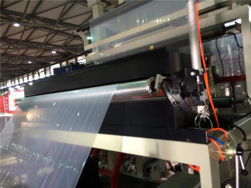 Full Automatic Three Layer Co-Extrusion with IBC & Haul-off Rotary &EPC&Automatic Double Winder Roller Changing