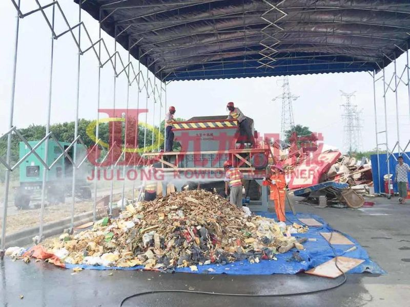 Double Shaft Shredder Municipal Solid Waste Crushing Equipment