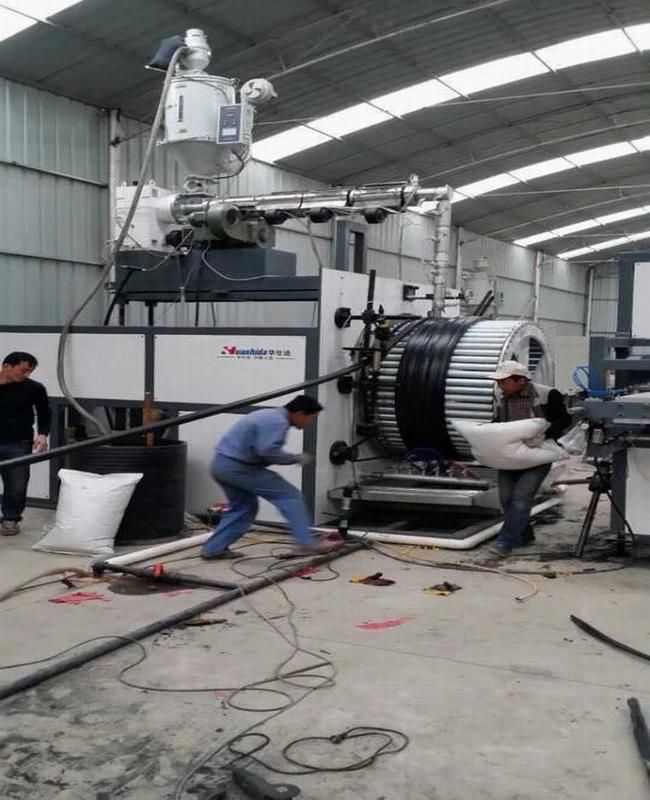 Hollow Wall Spiral Pipe Extrusion Line Plastic Machinery