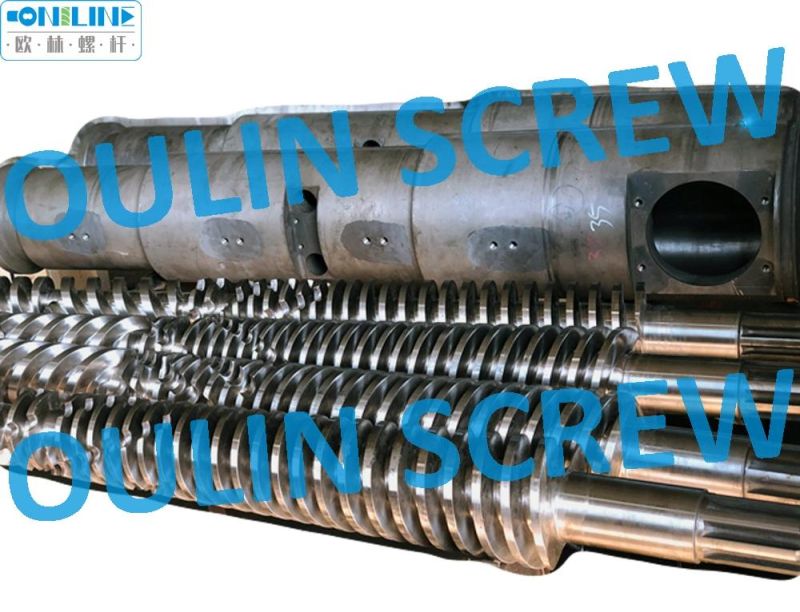 Twin Conical Screw and Barrel for PE+WPC Extrusion