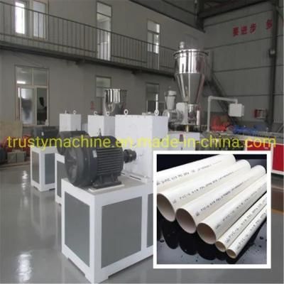 Plastic PVC Water Pipe Making Twin Conical Screw Extruder Extrusion Line Machine