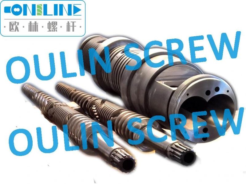 Nitrided Cincinnati Cmt45 Twin Conical Screw Barrel for PVC Pellets