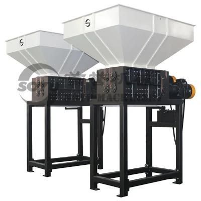 Four Shafts Food Waste Recycle Wood / Hard Disk /Plastic /Rubber / Shredder