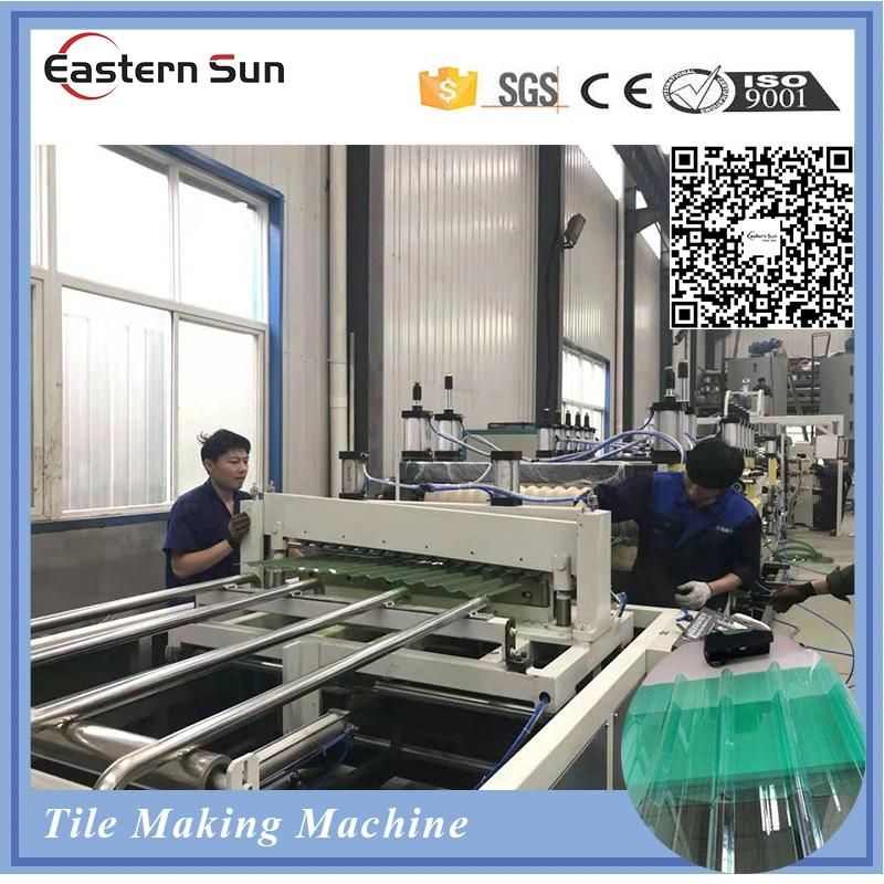 Plastic PVC Pet Tile Roof Roll Forming Extruding Machine