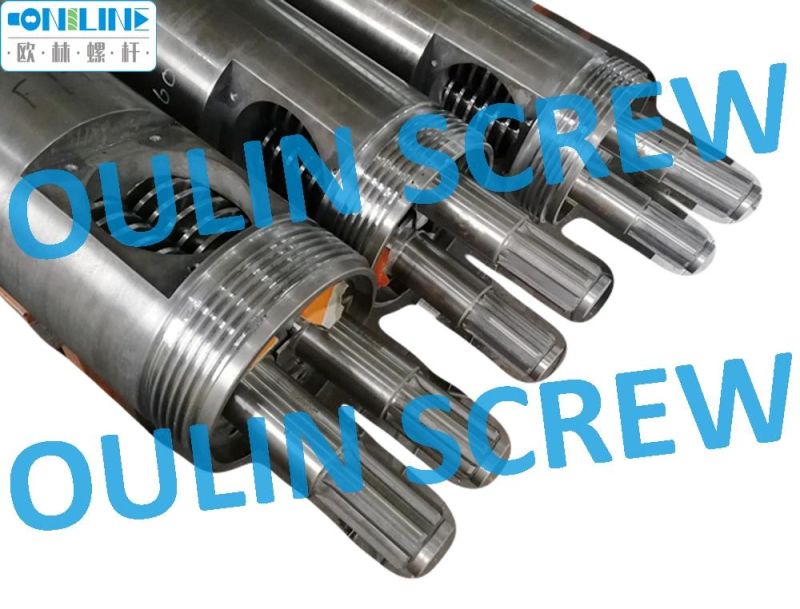 Bimetal 92/188 Twin Conical Screw and Barrel for WPC Spc Sheet Profile