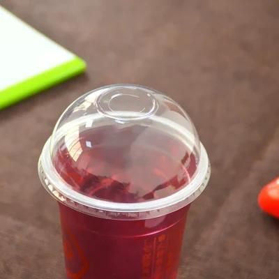 PS PVC Plastic Disposable Paper Drink Cup Lid with Hole Nose Food Package Tray Container ...