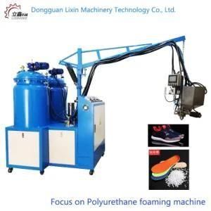 Popcorn-PU Mixed Shoe Soles Casting Machine Insole Making Machinery Low Pressure Foaming ...