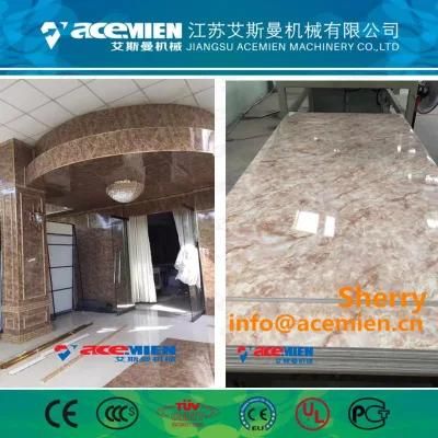 400mm PVC Plastic Artificial Marble Stone Sheet Machine Production Line Supplier