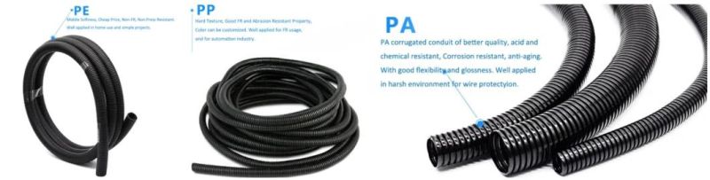 Plastic PE PP PA PVC Electrical Flexible Corrugated Tube Pipe Hose Extruder Making Machine