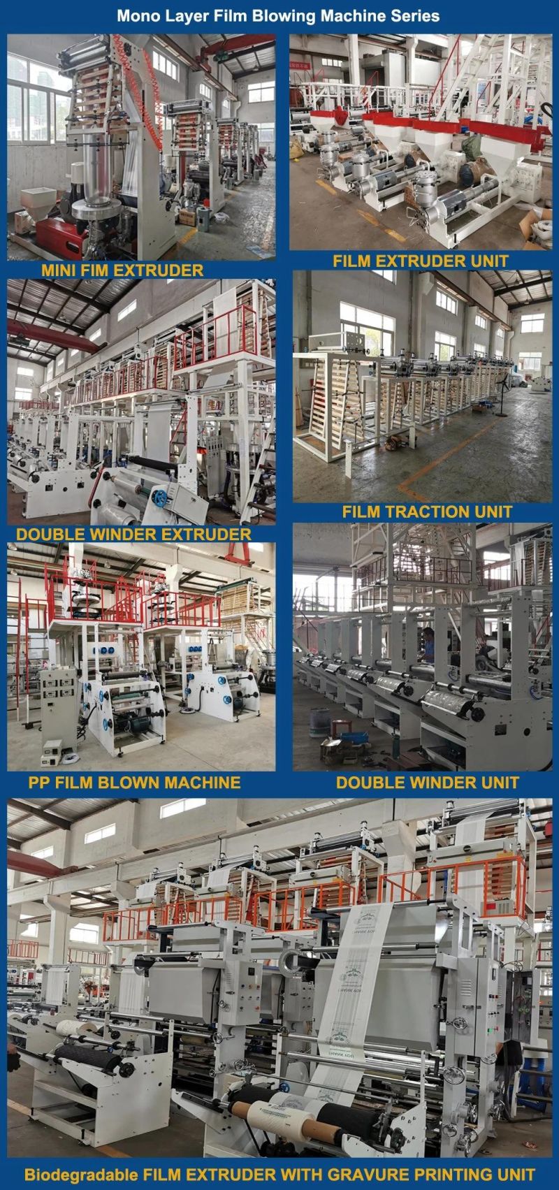 LDPE HDPE Rotary Die Head Film Blowing Machine Line Film Blowing Machine