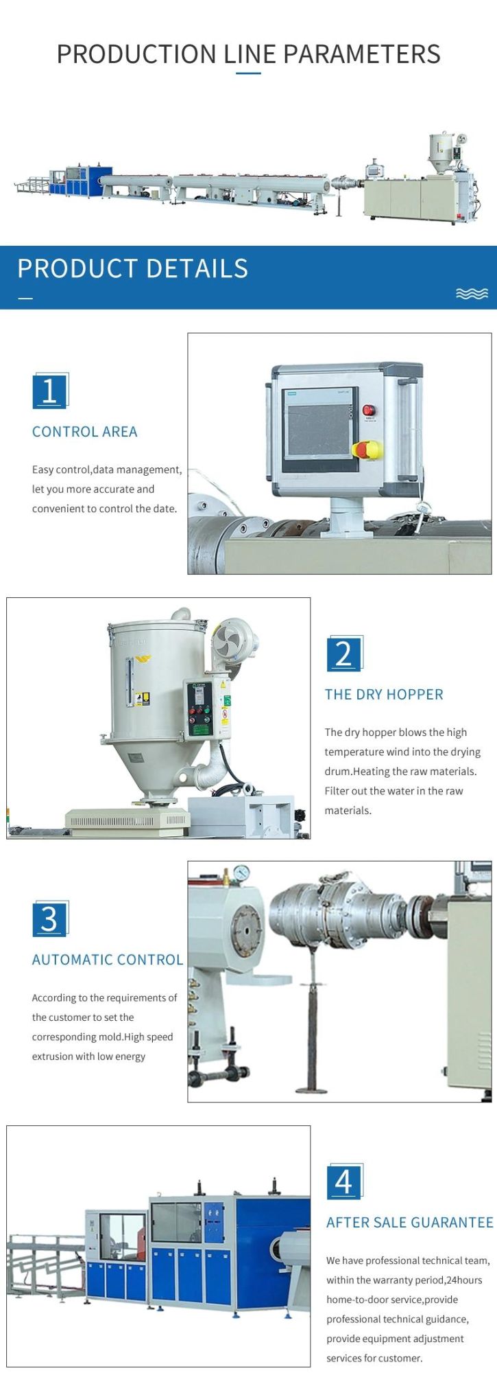 Manufacture PPR HDPE Pipe Extrusion Line Machine Plastic Machine