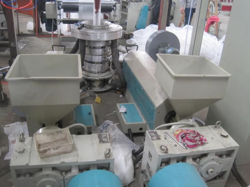 Automatic High Speed HDPE LDPE ABA Film Blowing Machine with Rotary Die Head Double Winder