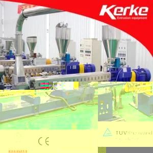 PLA+Corn Starch Biodegradable Plastic Pelletizing Extruder Machine with Air Cooling