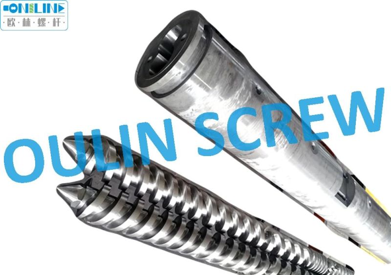 110-28 Twin Parallel Screw and Cylinder for WPC+PE+PVC Panel, Sheet, Profile