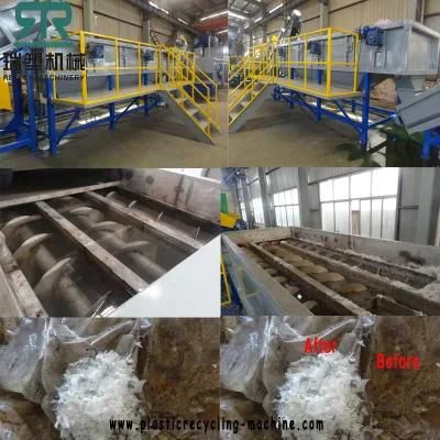 Waste Plastic LDPE Film Washing Recycling Line in 500kg/Hr