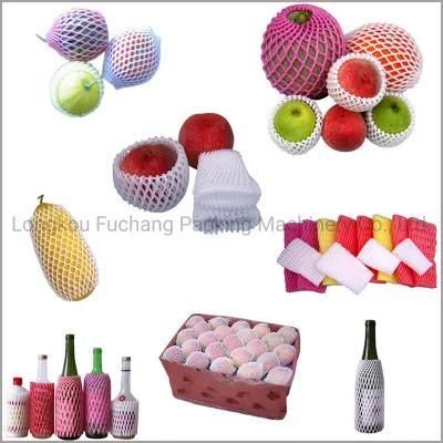 China Fuchang PE Foam Fruit Packaging Net Making Machine EPE Fruit Wrap Net Sleeve Net ...