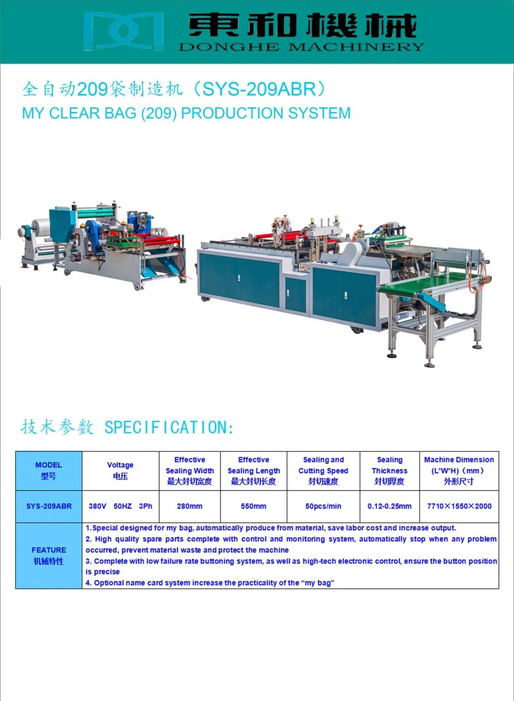 Fully Auto My Clear Bag Production System